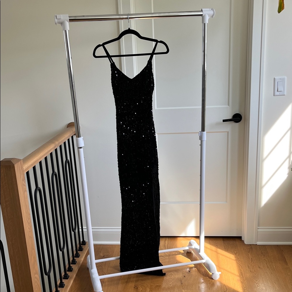 Stunning Black Sequin Maxi Dress